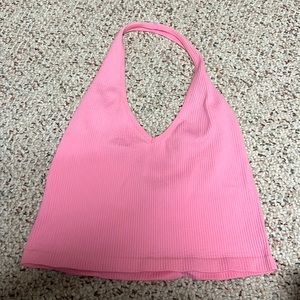 Pink halter top